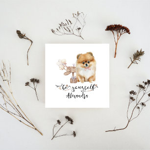 Convites Seja você mesmo um cachorrinho Pomeraniano bonito
