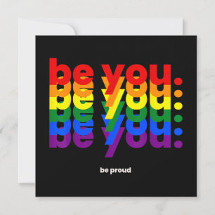 Convites Seja Você Seja Orgulhoso LGBTQ Orgulho Arco-íris L