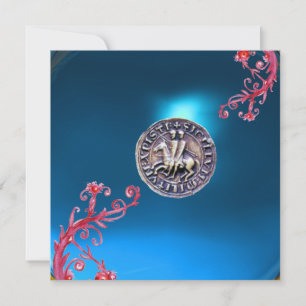 Convites SELO DE azul-safira do KNIGHTS TEMPLAR