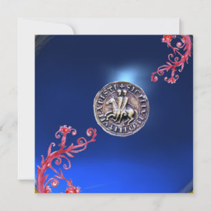 Convites SELO DE azul-safira TEMPLAR KNIGHTS