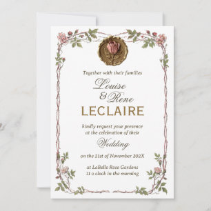 Convites Selo de Save the Date de casamento floral elegante