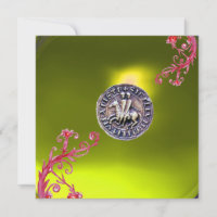 SELO DO MODELO KNIGHTS, topaz amarelo