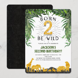 Convites Selva, Safari, Nascer 2, ser selvagem, Segundo Ani