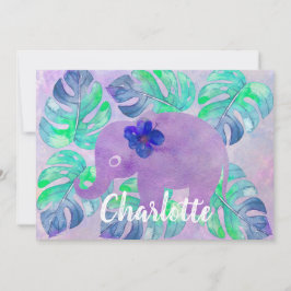 Convites Selva Tropical Monstera Folha de Elefante de Aquar