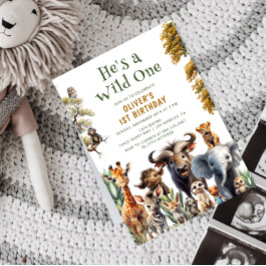 Convites Selva Tropical Safari Selvagem Selvagem Útil de Um