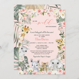 Convites Selvagem com Chá de fraldas de Selva Entusiasmo