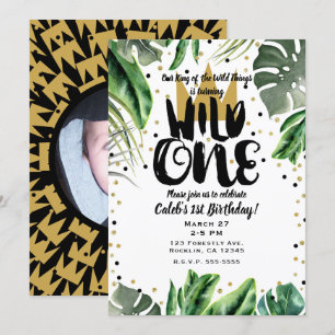 Convites Selvagem Rei das Coisas Coroa Aniversário de 1 ano