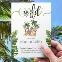 Selvagem Uma Primeira Festa de aniversário De Anim