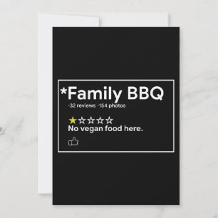 Convites Sem comida vegetariana para CHURRASCO familiar
