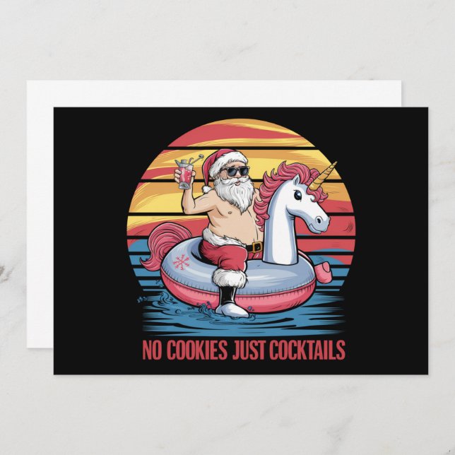 Convites Sem Cookies Papais noeis Natal No Natal De Julho (Frente/Verso)