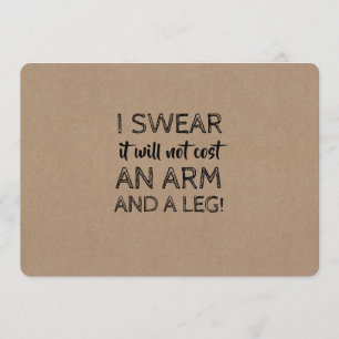 Convites Sem Proposta de Bridesmaid Engraçada por Custo de