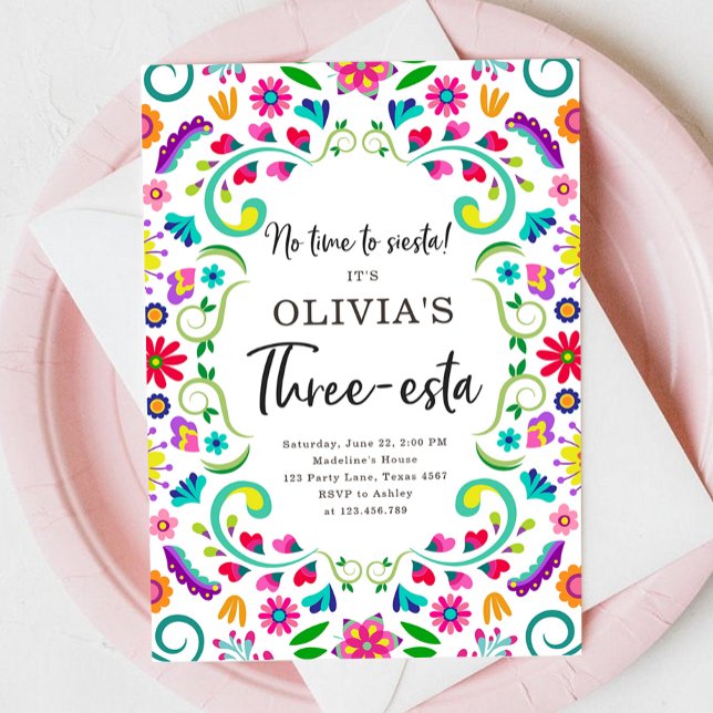 Convites Sem Tempo Para Siesta Terceira Garota Fiesta Anive (Criador carregado)