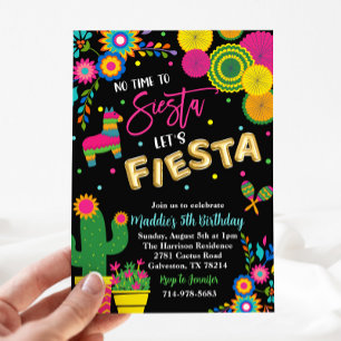 Convites Sem Tempo Para Siesta Vamos Fiesta Aniversário