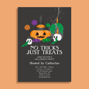 Convites Sem Truques Somente Guloseimas Festa de Halloween 