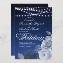 Semáforos de cordas estrelas Blue Elegant Wedding