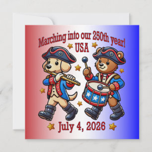 Convites Semiquinentenário do 250º aniversário dos EUA