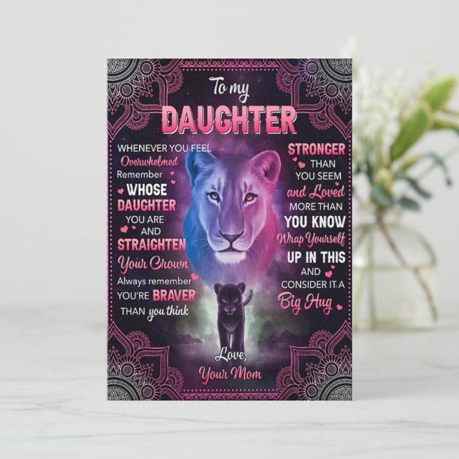 Convites Sempre que se sentir sobrecarregada Mãe Leão para  (Em pé/Frente)