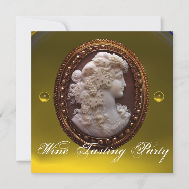 CONVITES SENHORA CAMEO ANTIGO, DEGUSTAÇÃO DE VINHO COM UVAS (Frente)