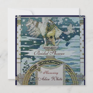 Convites SENHORA COM CHÁ DE PANELA UNICORN Silver