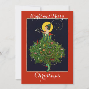 Convites SENHORA COM NATAL OFERECE ARTE DECO Xmas