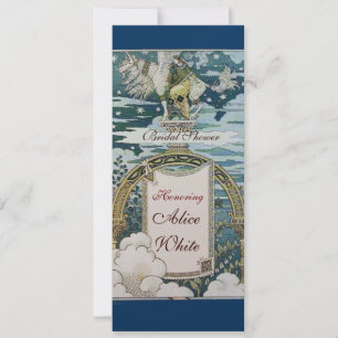 Convites SENHORA COM PARTIDO CHÁ DE PANELA UNICORN Dourada