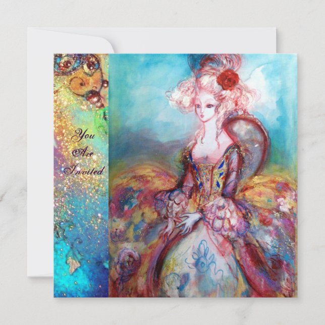 Convites SENHORA POMPADOUR , Festa de Fantasia Classuda de  (Frente)