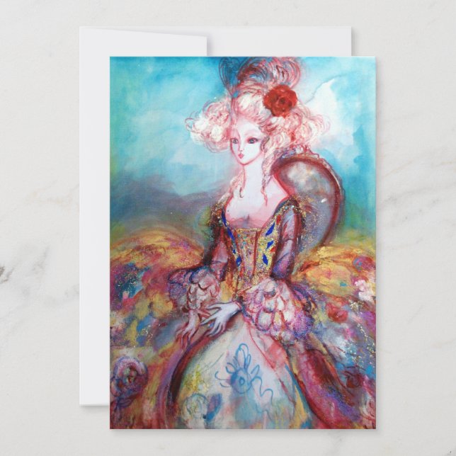 Convites SENHORA POMPADOUR , Festa de Fantasia de Luxo em O (Frente)