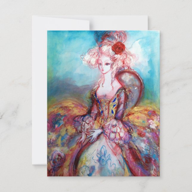 Convites SENHORA POMPADOUR , Festa de Fantasia de Luxo em O (Frente)