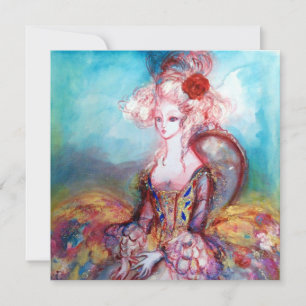 Convites SENHORA POMPADOUR , Festa de Fantasia de Ouro Sofi