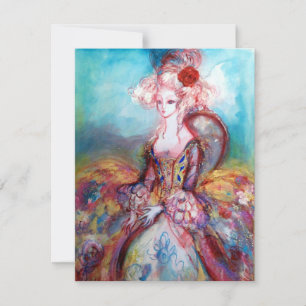 Convites SENHORA POMPADOUR , Festa de Fantasia de Ouro Sofi