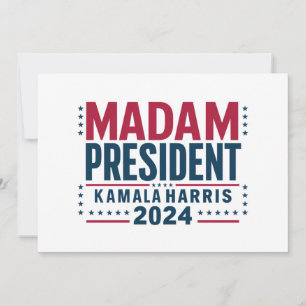 Convites Senhora Presidente Kamala Harris 2024 Votação Demo