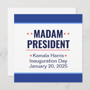 Convites Senhora Presidente Kamala Harris Inauguração