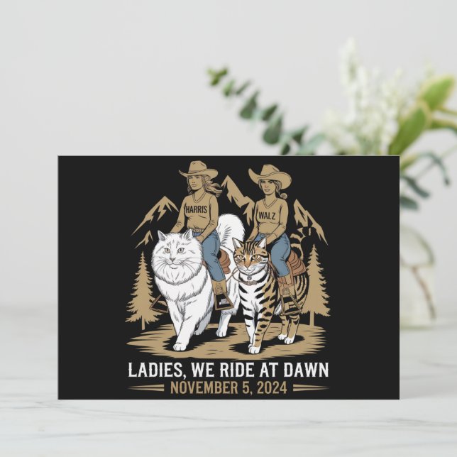 Convites Senhoras Que Andamos Em Dawn Kamala Harris Walz Se (Em pé/Frente)