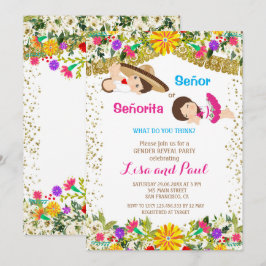 Convites Señor ou Señorita Fiesta - Revelação de Gênero