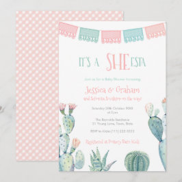 Convites Señorita Ela-ESTA Pequena Chá de fraldas Fiesta