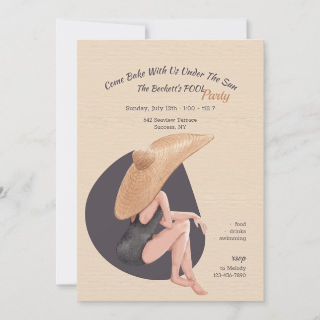 Convites Sensação de verão (Frente)