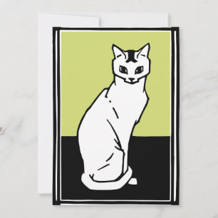 Convites Sentado Cat Julie de Graag Art Nouveau