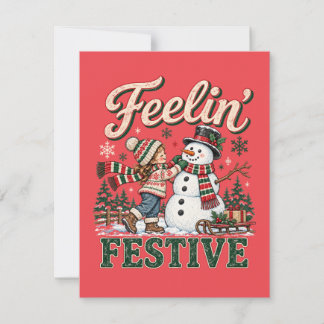 Convites Sentindo-se Festivo Papai Noel Infantil