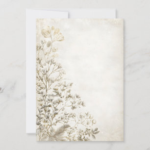 Convites Sépia Foliage Top Fade Rustic Autumn-Winter Invi