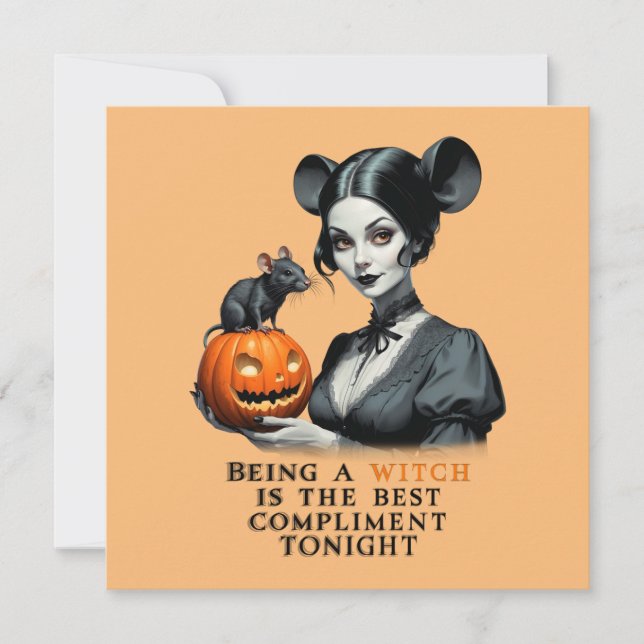 Convites Ser bruxa é o melhor elogio esta noite. (Frente)