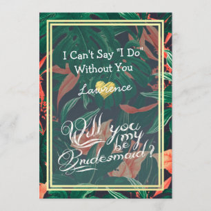 Convites Será Que Você Será Minha Bridesmaid Tropical Flora