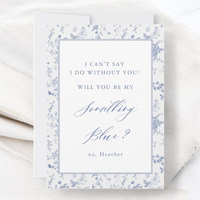 Convites Será Que Você Será Minha Proposta Azul De Bridesma (Criador carregado)