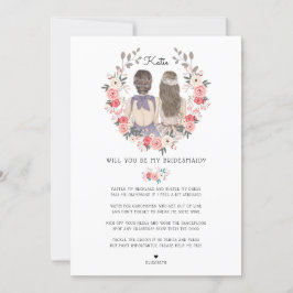 Convites Será que você será minha proposta de Madrinha de c