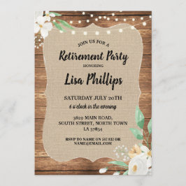 Convites Serapilheira rústica da madeira das flores brancas