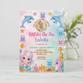 Convites sereia 1rua Foto do aniversário do mar