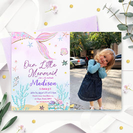Convites Sereia Aniversário No Mar