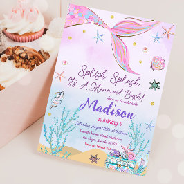 Convites Sereia Aniversário No Mar