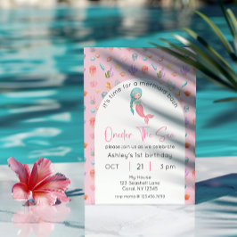Convites Sereia Birthday Oneder A Foto Do Mar