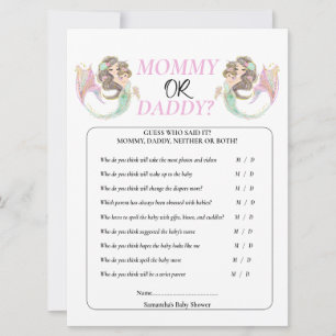 Convites Sereia chá de fraldas Brpwn Sob o mar.