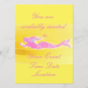 Convites sereia cor-de-rosa